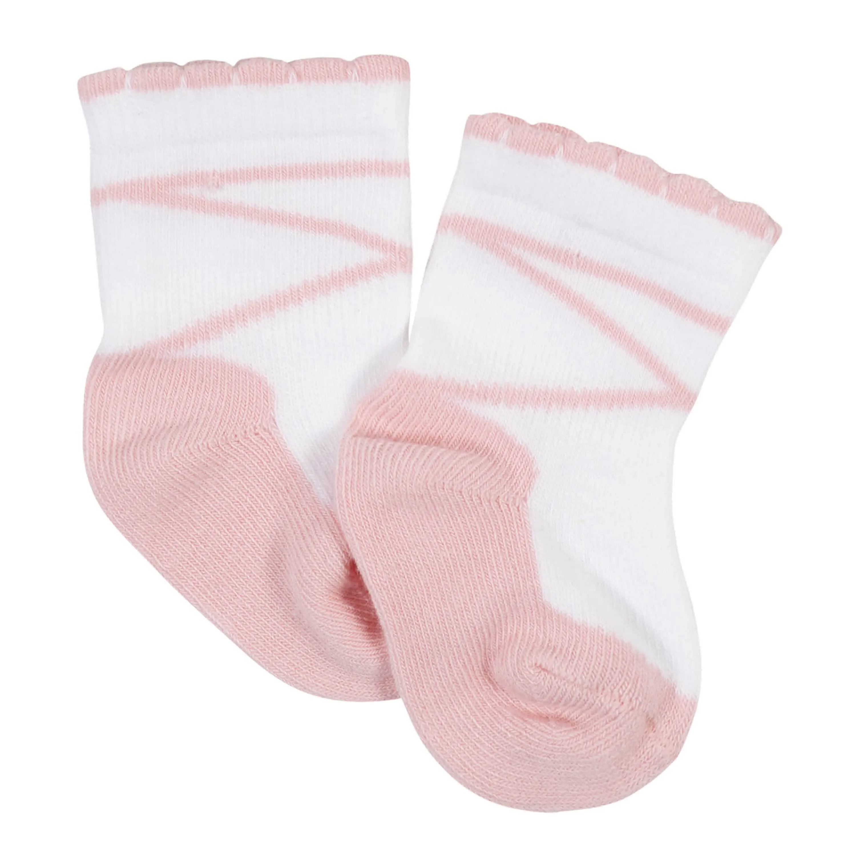 10-Pack Baby Girls Love You & White Wiggle Proof® Socks