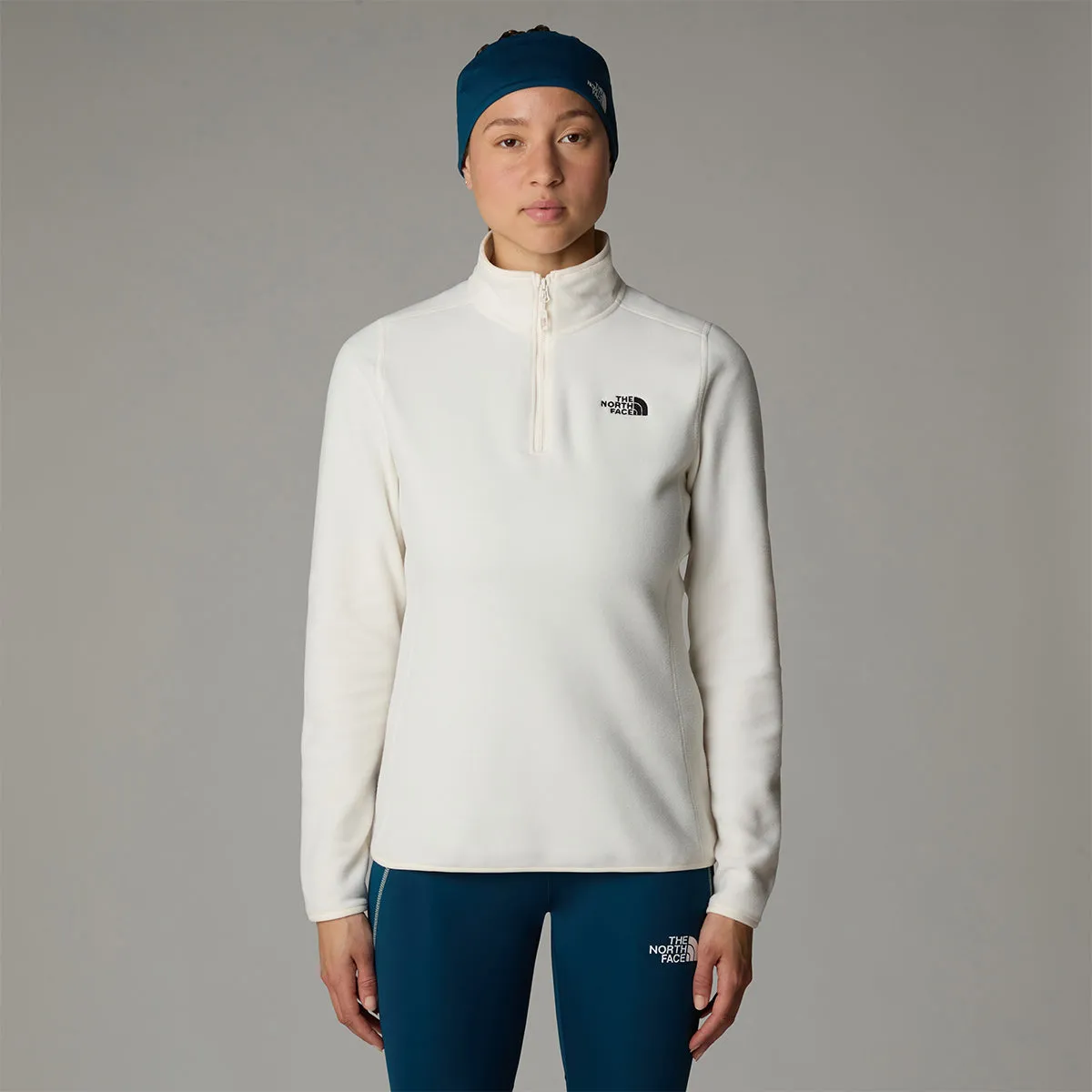 100 Glacier Quarter Zip Fleece - White Dune