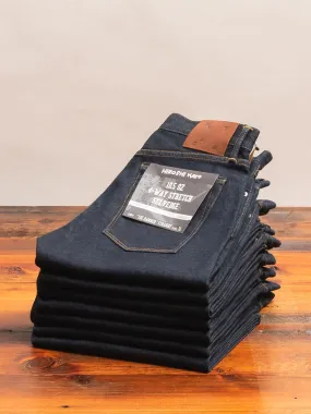 10.5oz Indigo Rinsed Stretch Selvedge Denim - Hammer Straight