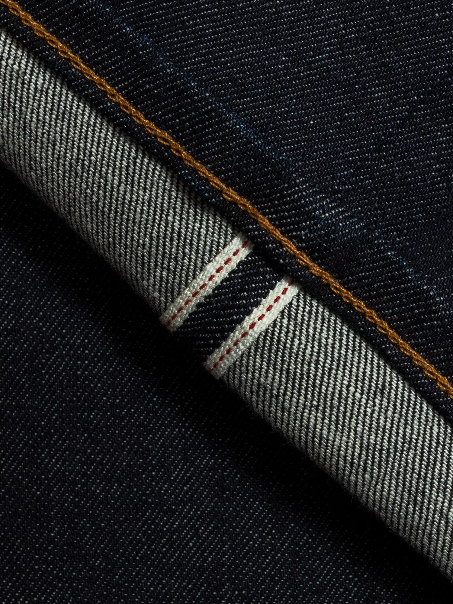 10.5oz Indigo Rinsed Stretch Selvedge Denim - Hammer Straight