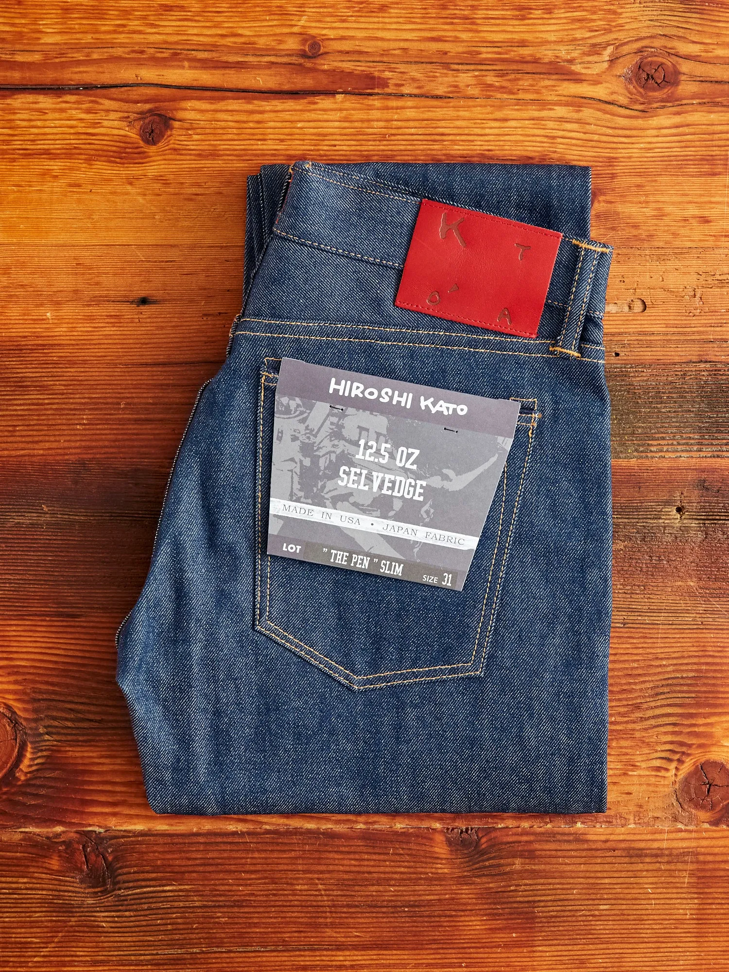 12.5oz Natural Slub Selvedge Denim - Pen Slim