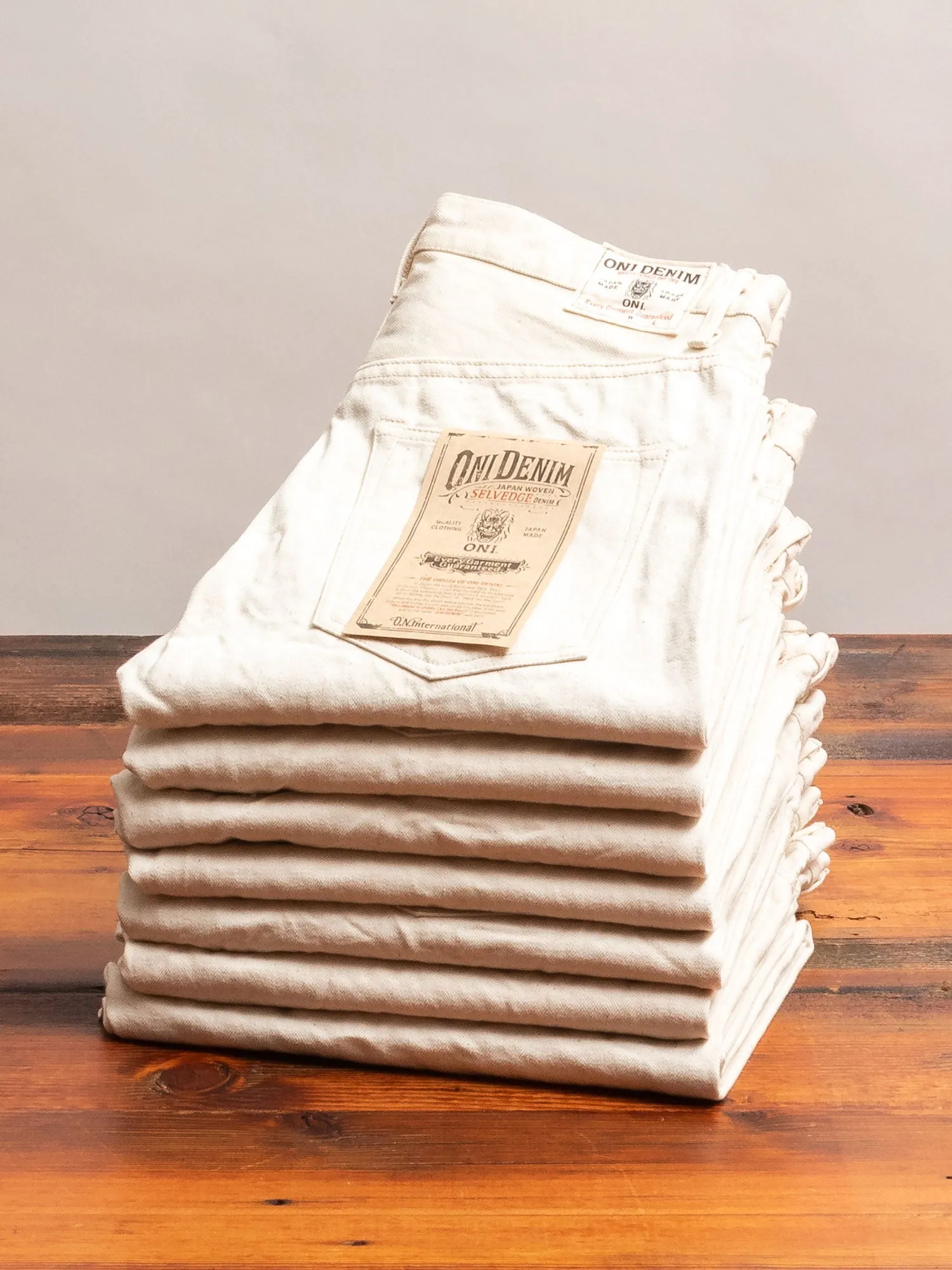 679-OGW "Organic Cotton White" 14oz Selvedge Denim - Strong Tapered Fit