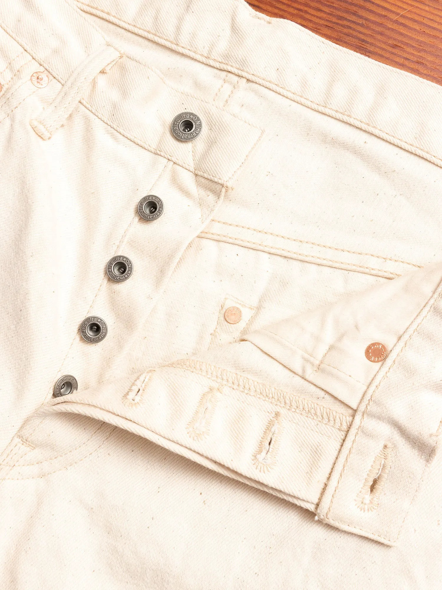 679-OGW "Organic Cotton White" 14oz Selvedge Denim - Strong Tapered Fit