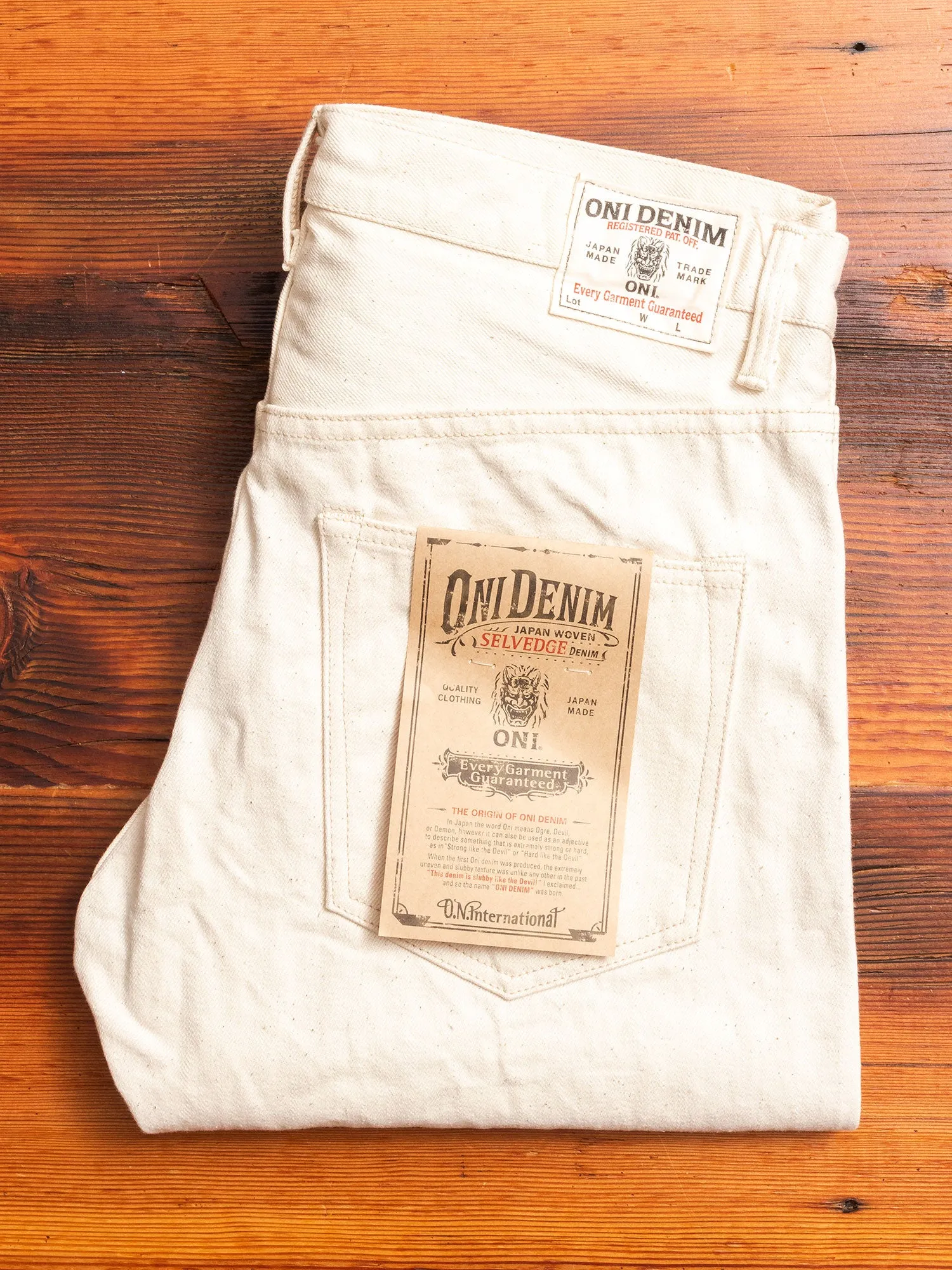 679-OGW "Organic Cotton White" 14oz Selvedge Denim - Strong Tapered Fit