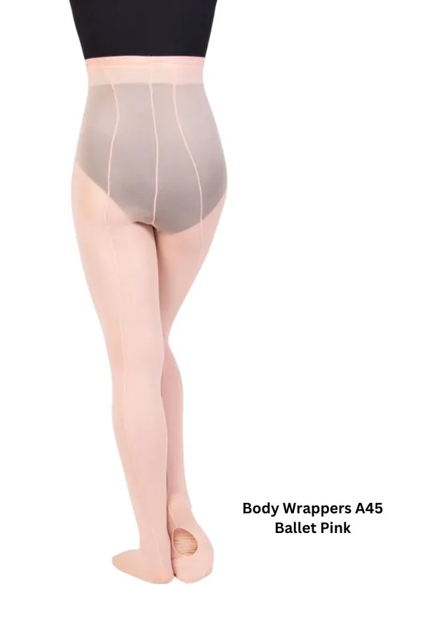 Adult TotalSTRETCH Back Seam Regular Mesh Convertible Tights by Body Wrappers