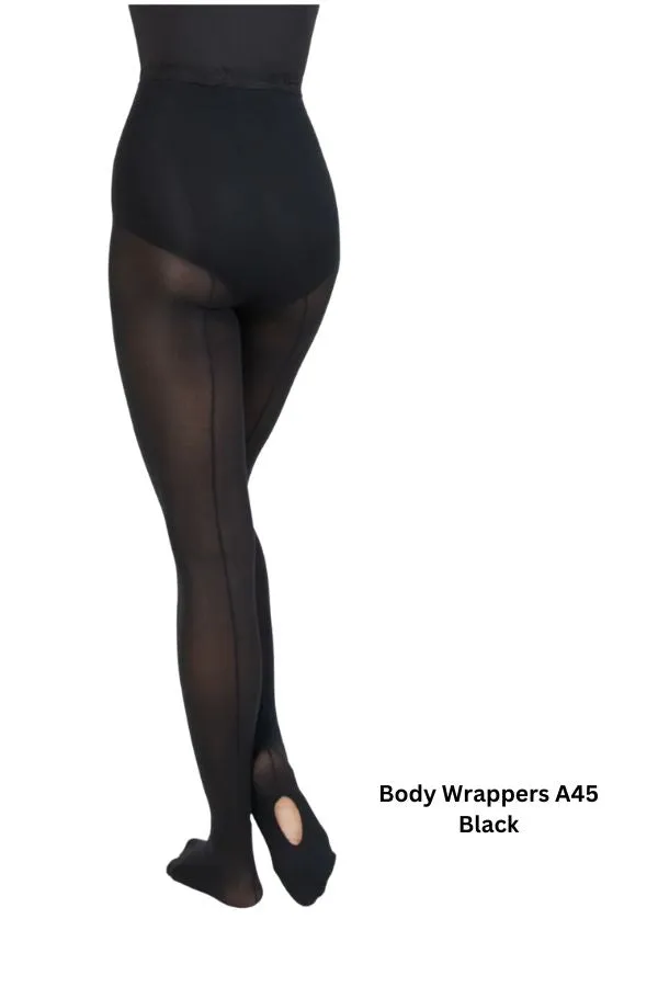 Adult TotalSTRETCH Back Seam Regular Mesh Convertible Tights by Body Wrappers