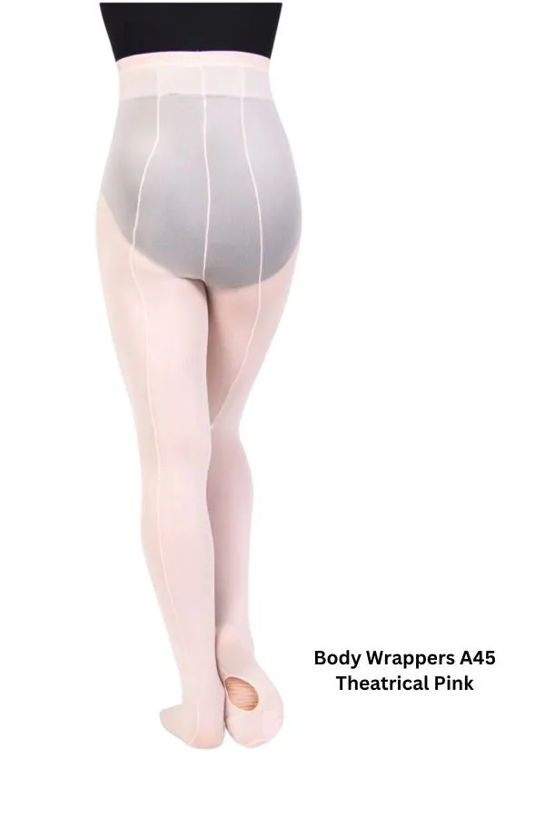 Adult TotalSTRETCH Back Seam Regular Mesh Convertible Tights by Body Wrappers