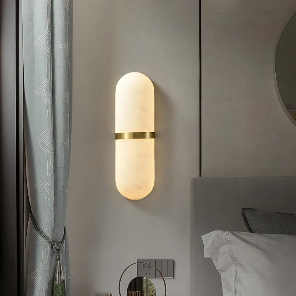 Alabaster Pill Wall Light