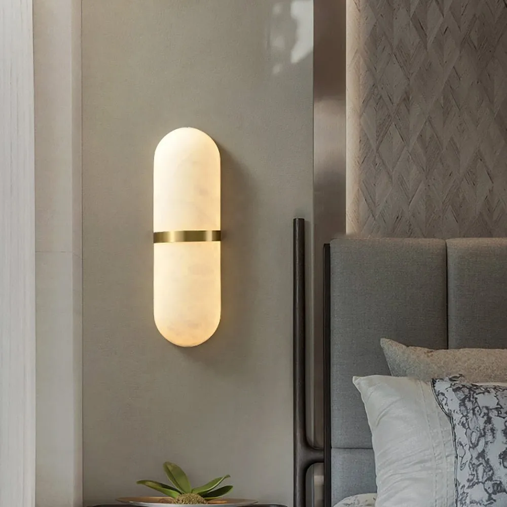 Alabaster Pill Wall Light