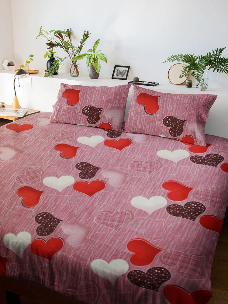 Alibaba Family Bedsheet with Pillow Cover - Cotton Mix & Floral Print - ₹550/-