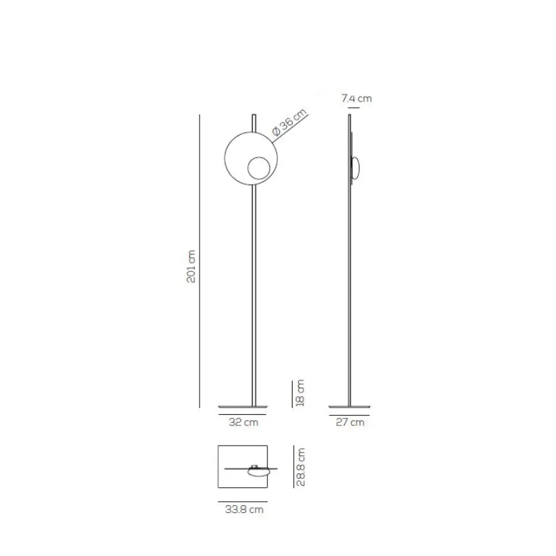 Aluminium Disc Floor Lamp