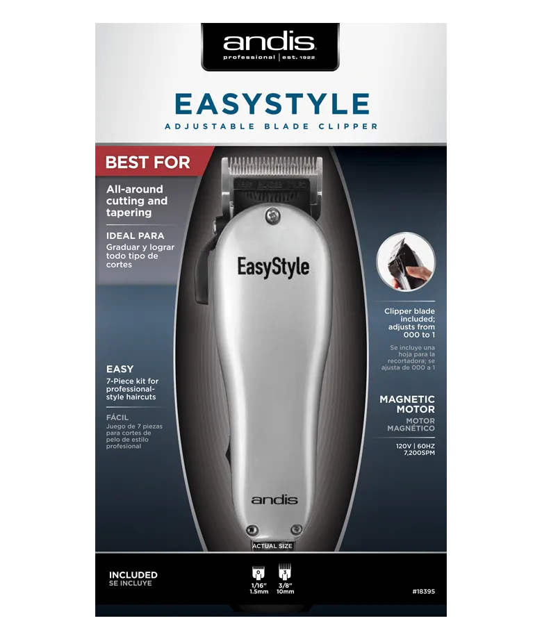 Andis EasyStyle Adjustable Blade Clipper 7 Piece Kit