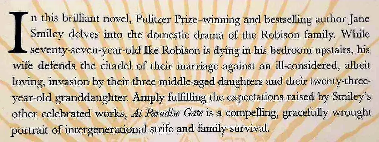 AT PARADISE GATE - Jane Smiley