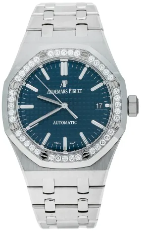 Audemars Piguet Royal Oak Ladies Selfwinding / Blue Dial/ Diamond Bezel (Ref#15451ST.ZZ.1256ST.03)