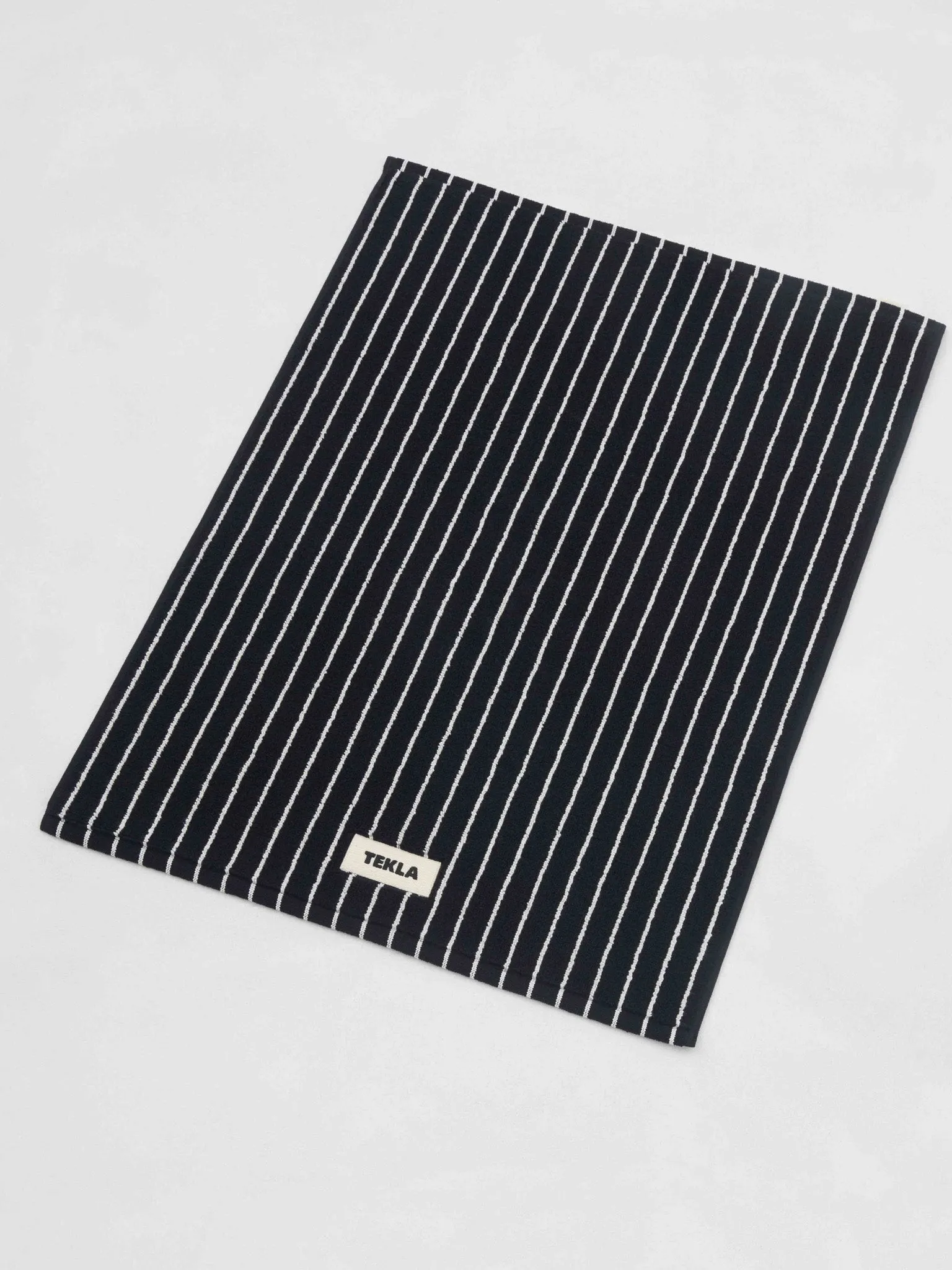 Bath Mat in Black Stripes