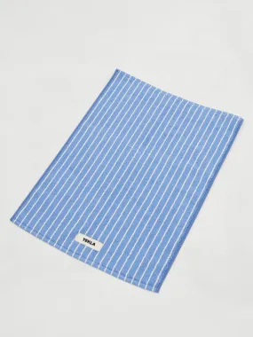 Bath Mat in Clear Blue Stripes