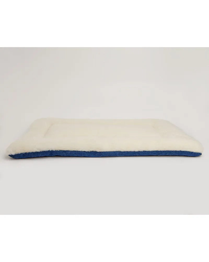 Blue Denim & Shearling Pet Napping Mat (Made in the USA)