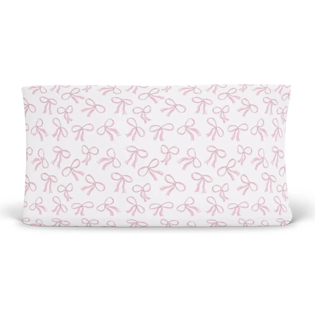 Blushing Bows Changing Pad Cover