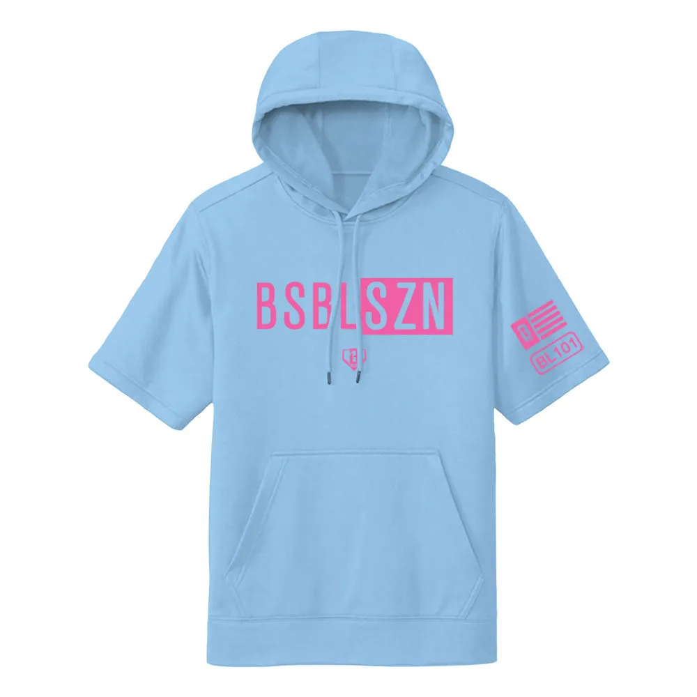 BSBL-SZN Short Sleeve Hoodie V2 Cotton Candy Blue