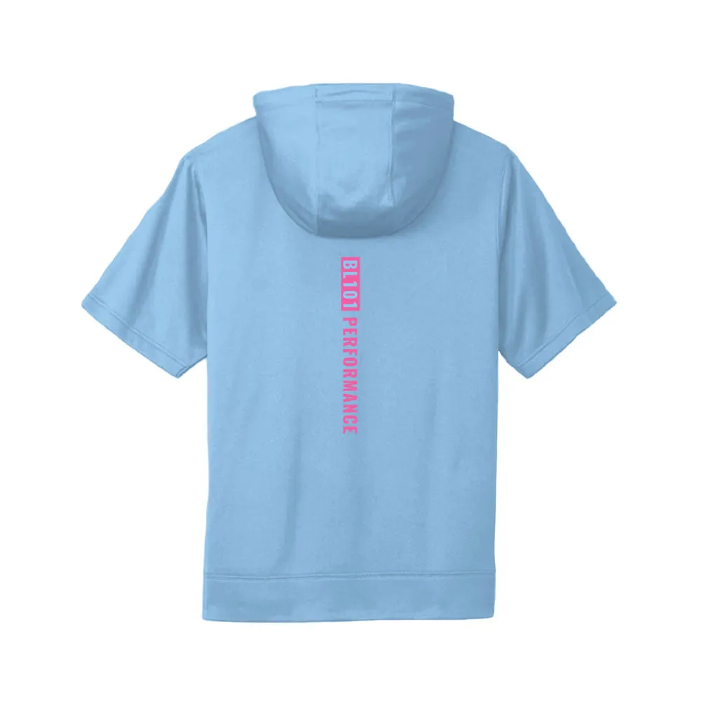 BSBL-SZN Youth Short Sleeve Hoodie V2 Cotton Candy Blue