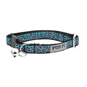 Cat Collar | Cheetah Teal