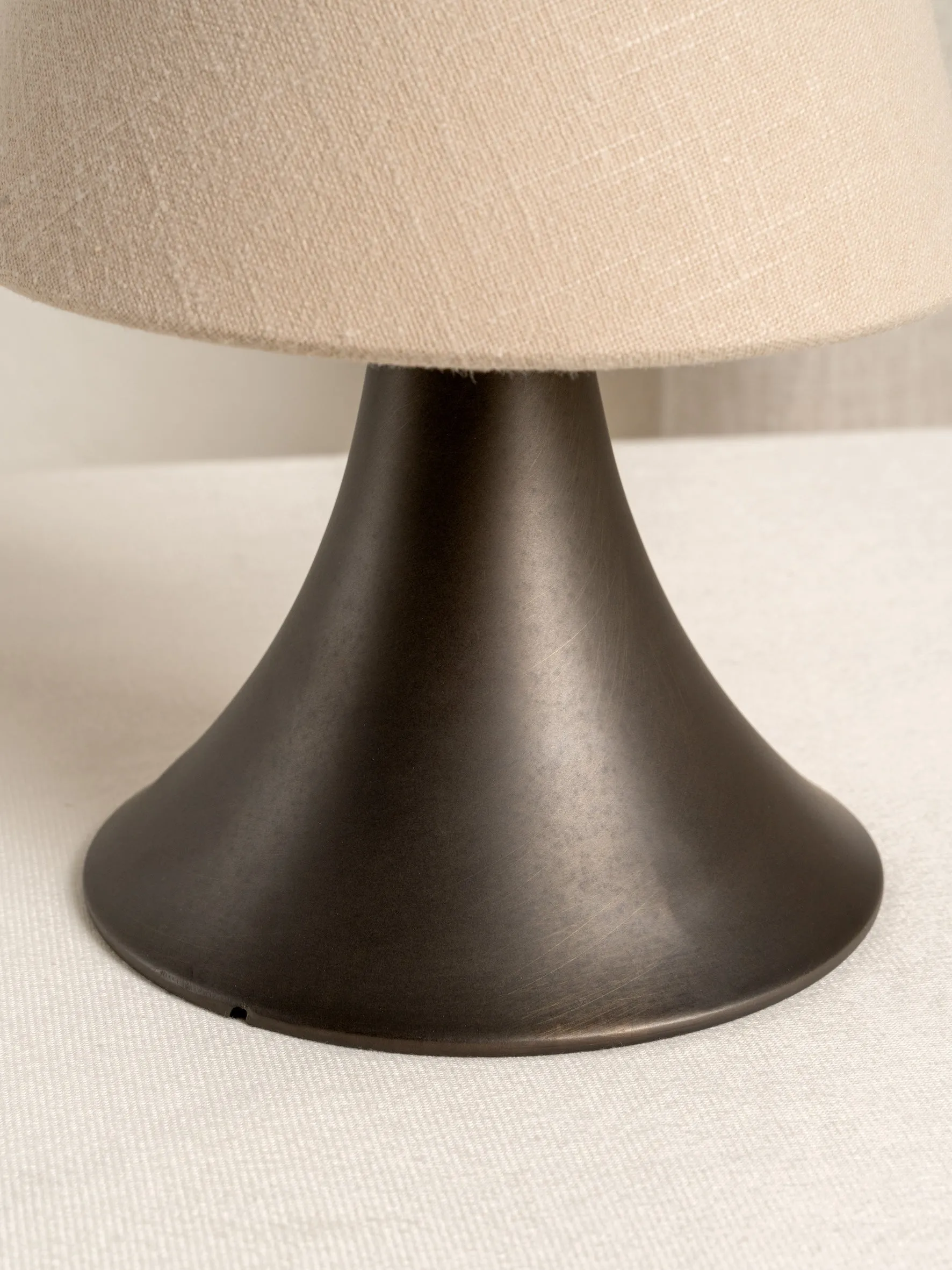 Cenare - bronze and linen rechargeable table lamp