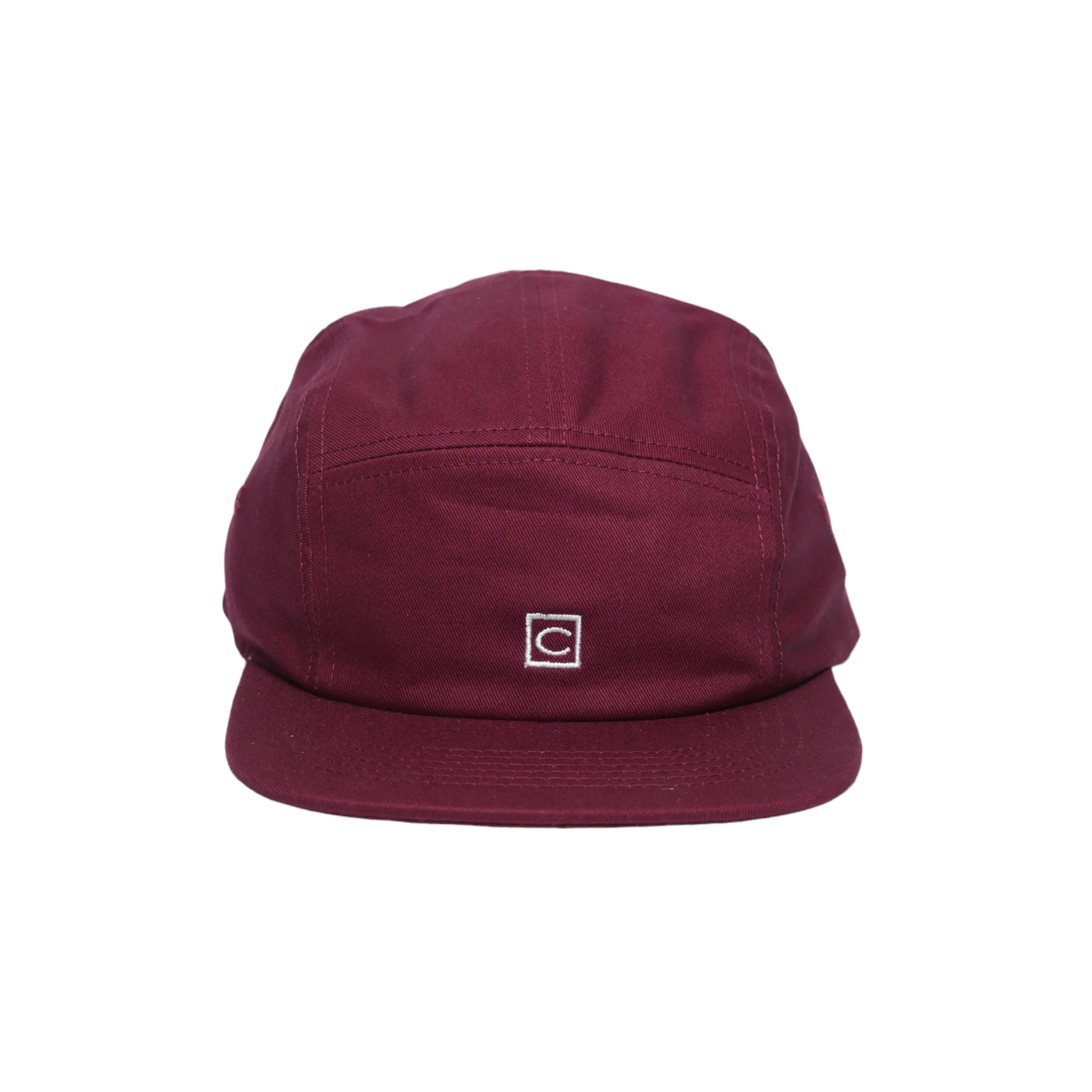 Chokore Cotton Camping Cap with Flat Brim (Wine Red)