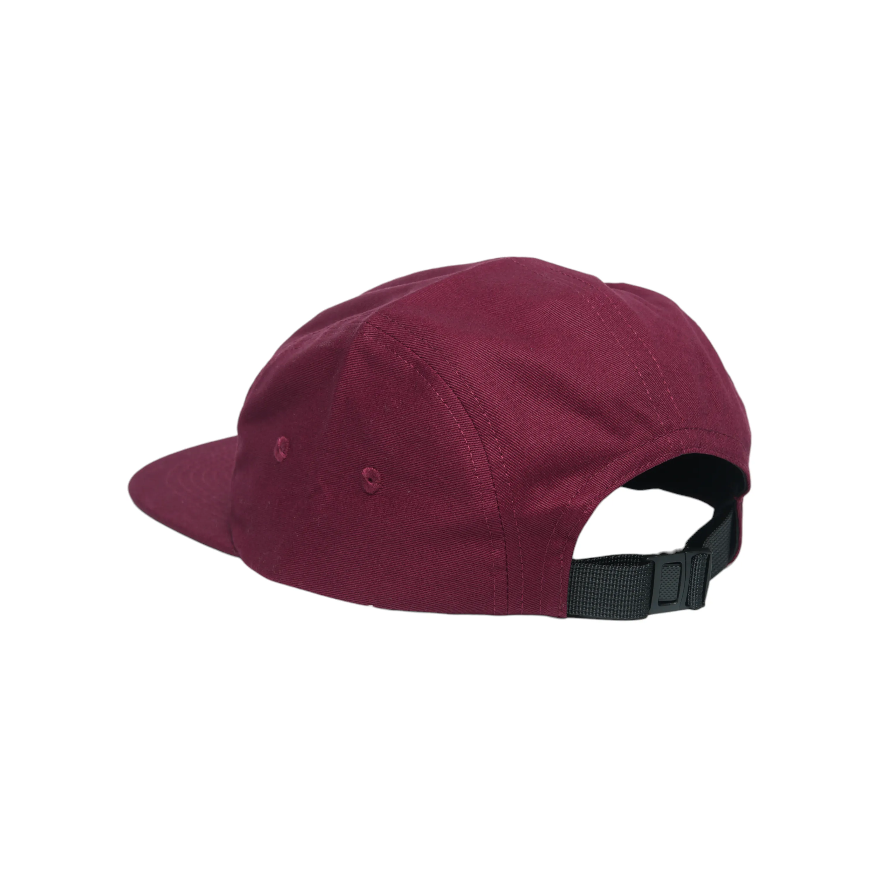 Chokore Cotton Camping Cap with Flat Brim (Wine Red)