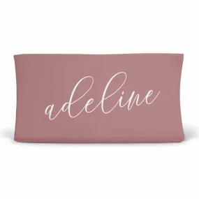 Color Story | Light Dusty Rose Personalized Changing Pad Cover