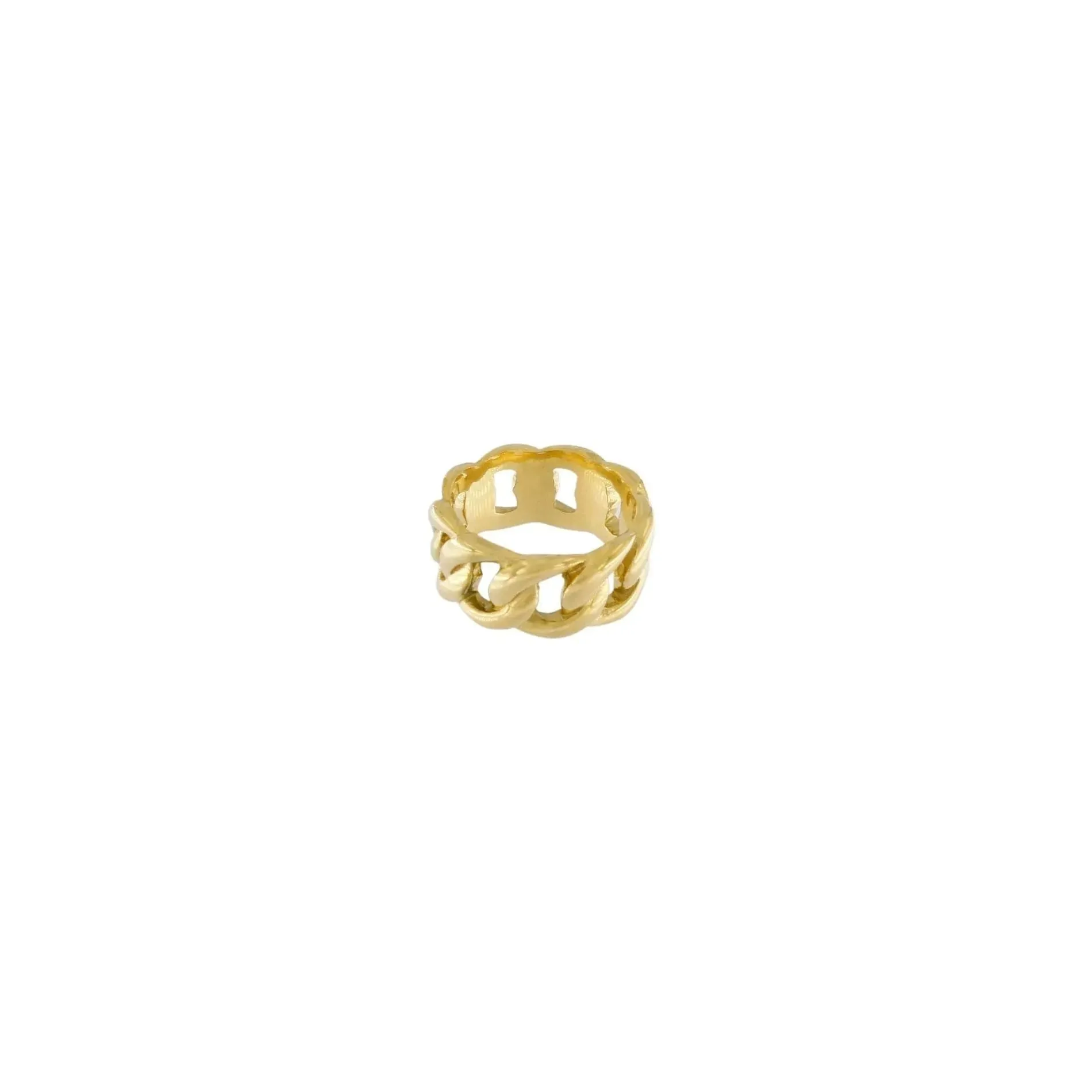 Courage Waterproof Link Statement Ring 18K Gold Plating