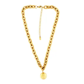 Courage Waterproof Short Mega Ball Necklace Gold Plating