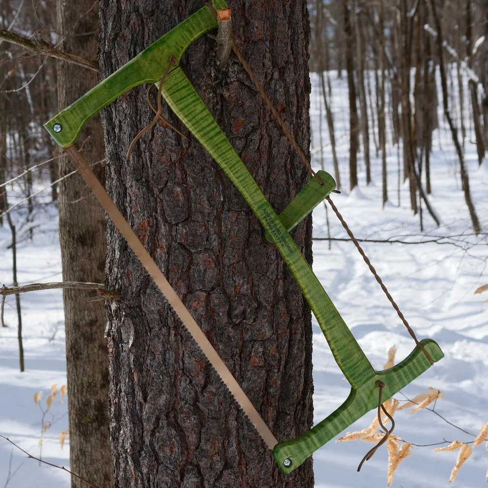 Custom Bucksaw: Spring Green Curly Maple