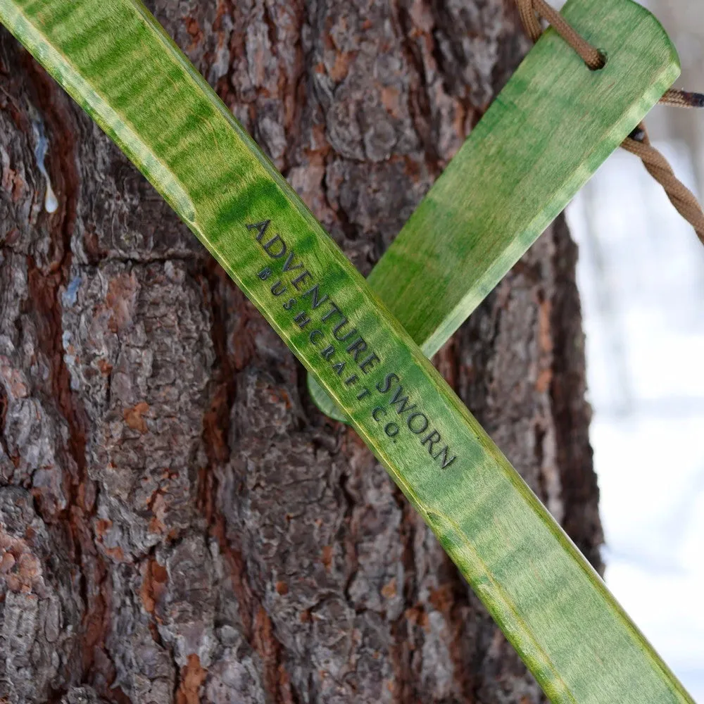 Custom Bucksaw: Spring Green Curly Maple