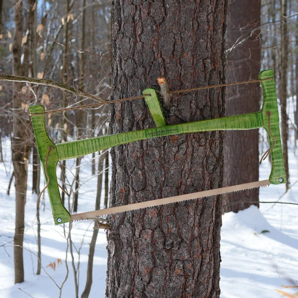 Custom Bucksaw: Spring Green Curly Maple