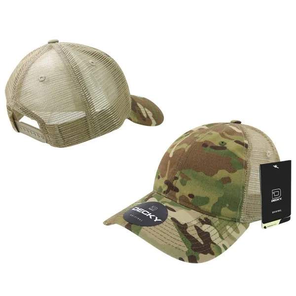 Decky 6305 - Multicam Relaxed L/C Trucker Cap, MultiCam Camo Trucker Hat - CASE Pricing