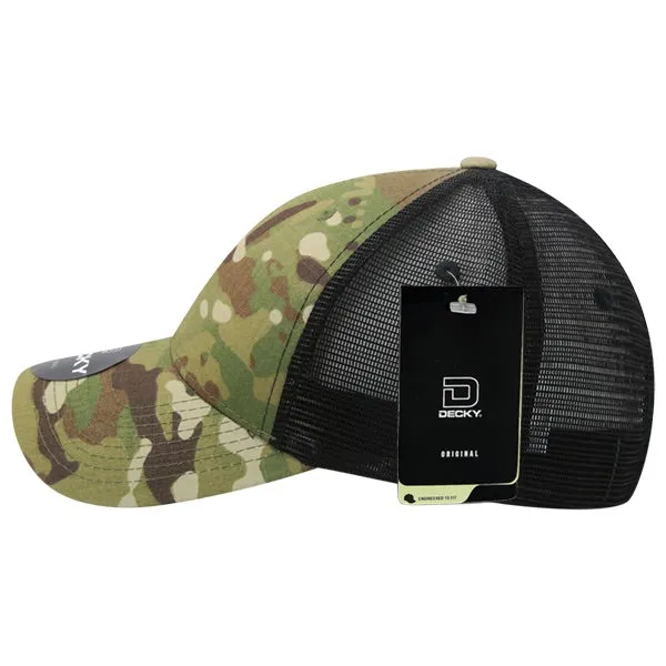 Decky 6305 - Multicam Relaxed L/C Trucker Cap, MultiCam Camo Trucker Hat - CASE Pricing