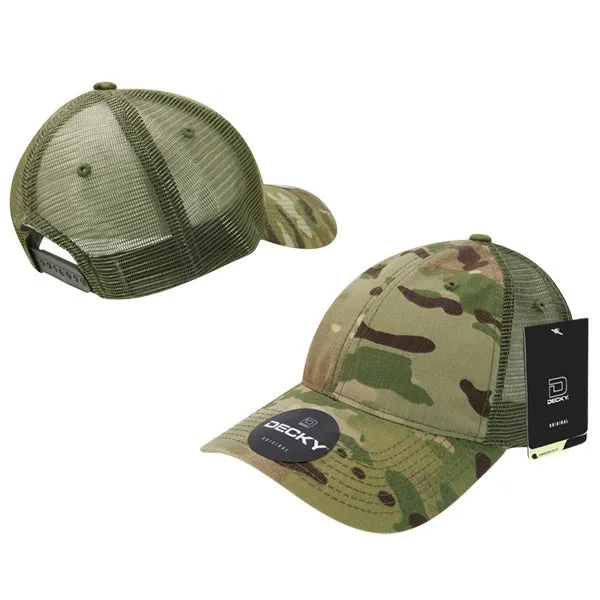 Decky 6305 - Multicam Relaxed L/C Trucker Cap, MultiCam Camo Trucker Hat - CASE Pricing