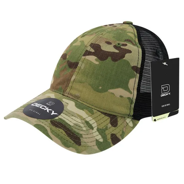 Decky 6305 - Multicam Relaxed L/C Trucker Cap, MultiCam Camo Trucker Hat - CASE Pricing