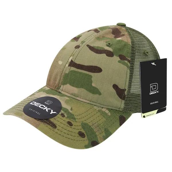 Decky 6305 - Multicam Relaxed L/C Trucker Cap, MultiCam Camo Trucker Hat - CASE Pricing