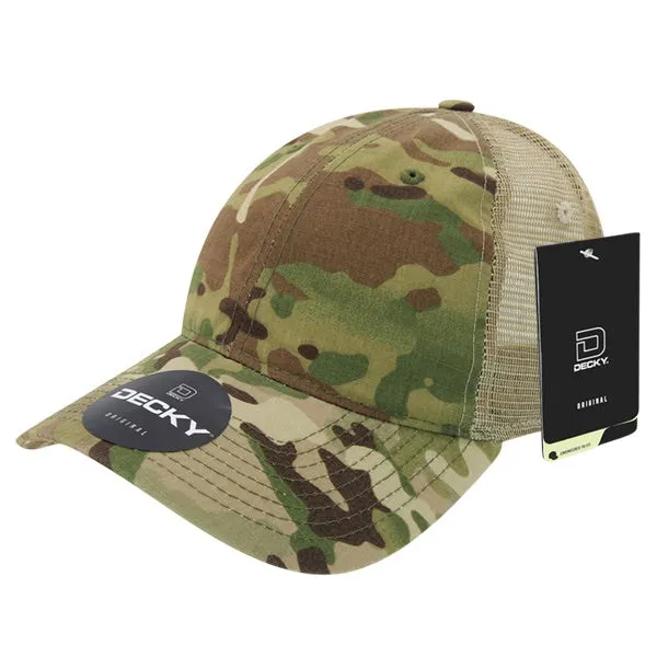 Decky 6305 - Multicam Relaxed L/C Trucker Cap, MultiCam Camo Trucker Hat - CASE Pricing