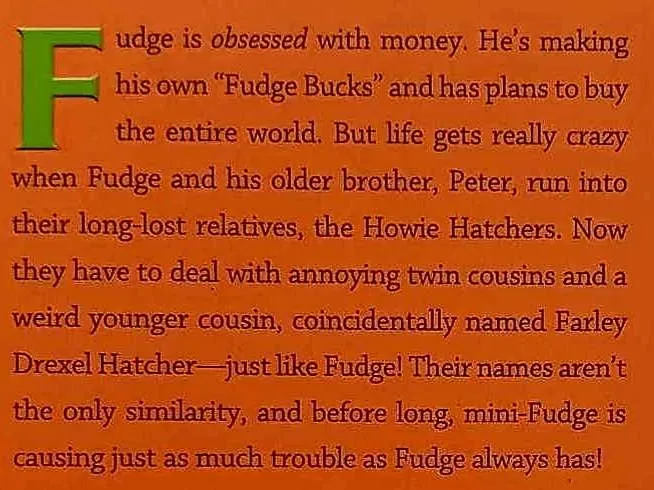 DOUBLE FUDGE - Judy Blume