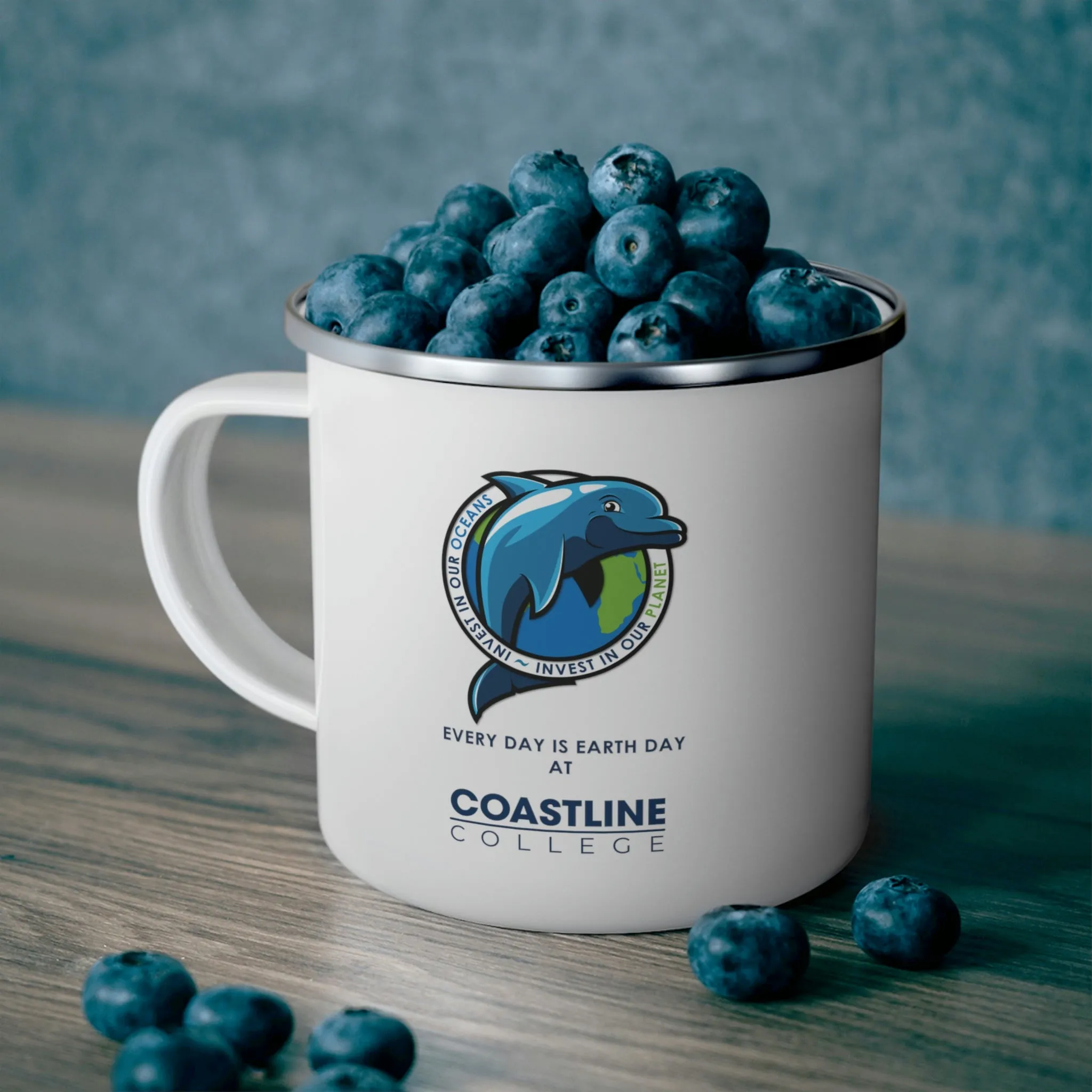 Fin Invest In Our Oceans Enamel Camping Mug