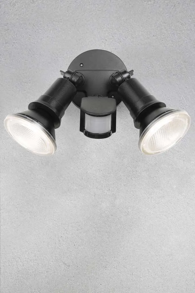 Gibson LED Twin Outdoor Adjustable Spotlight - Sensor