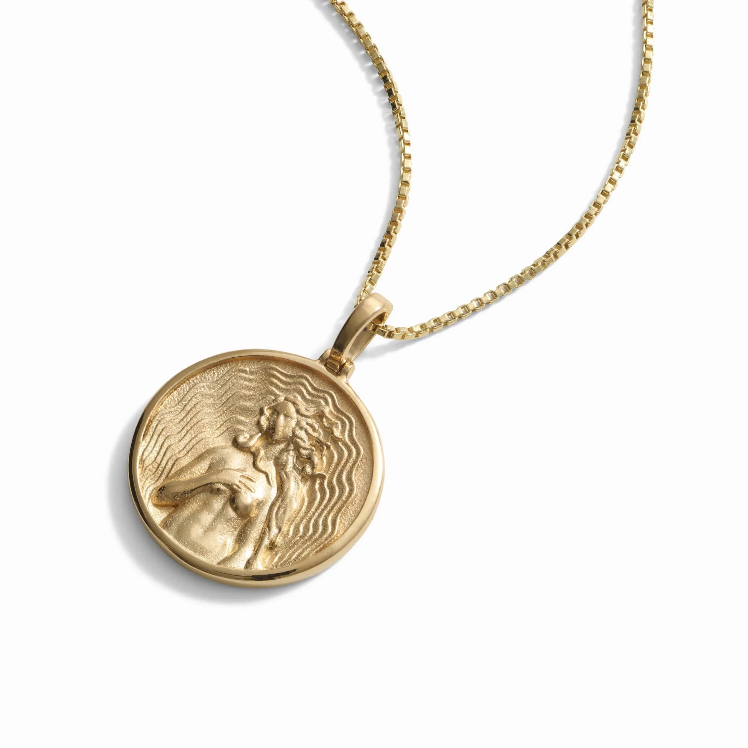 Greek Goddess Coin Necklace