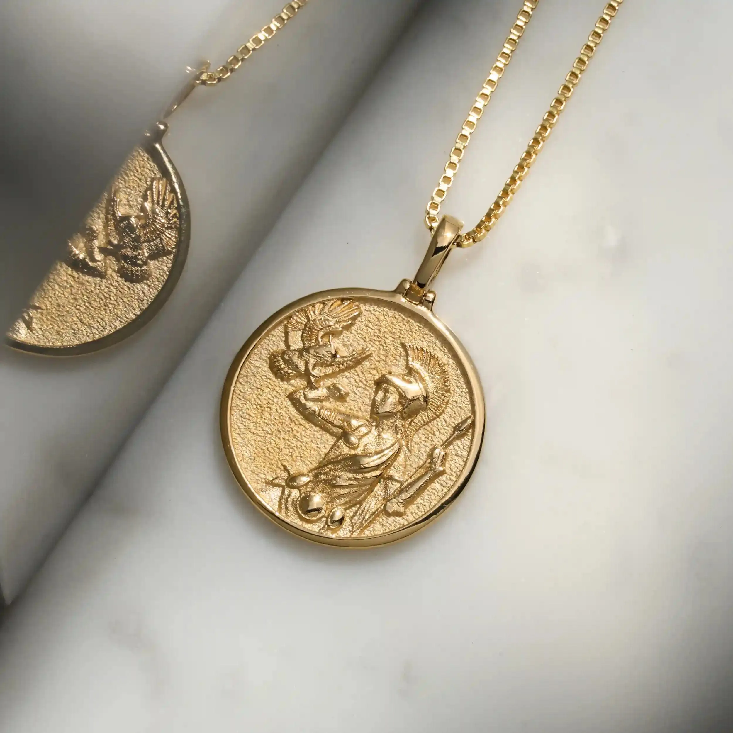 Greek Goddess Coin Necklace