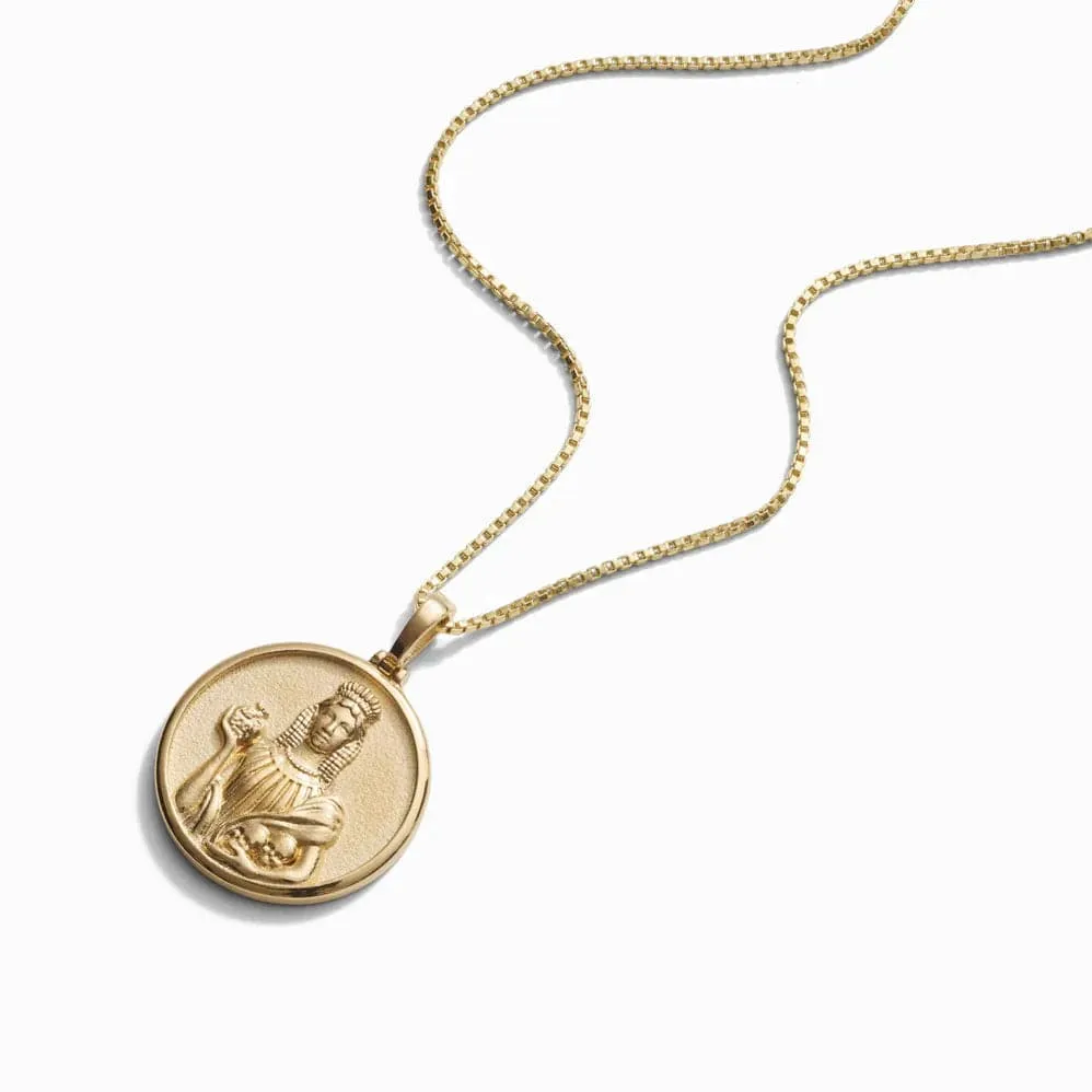 Greek Goddess Coin Necklace