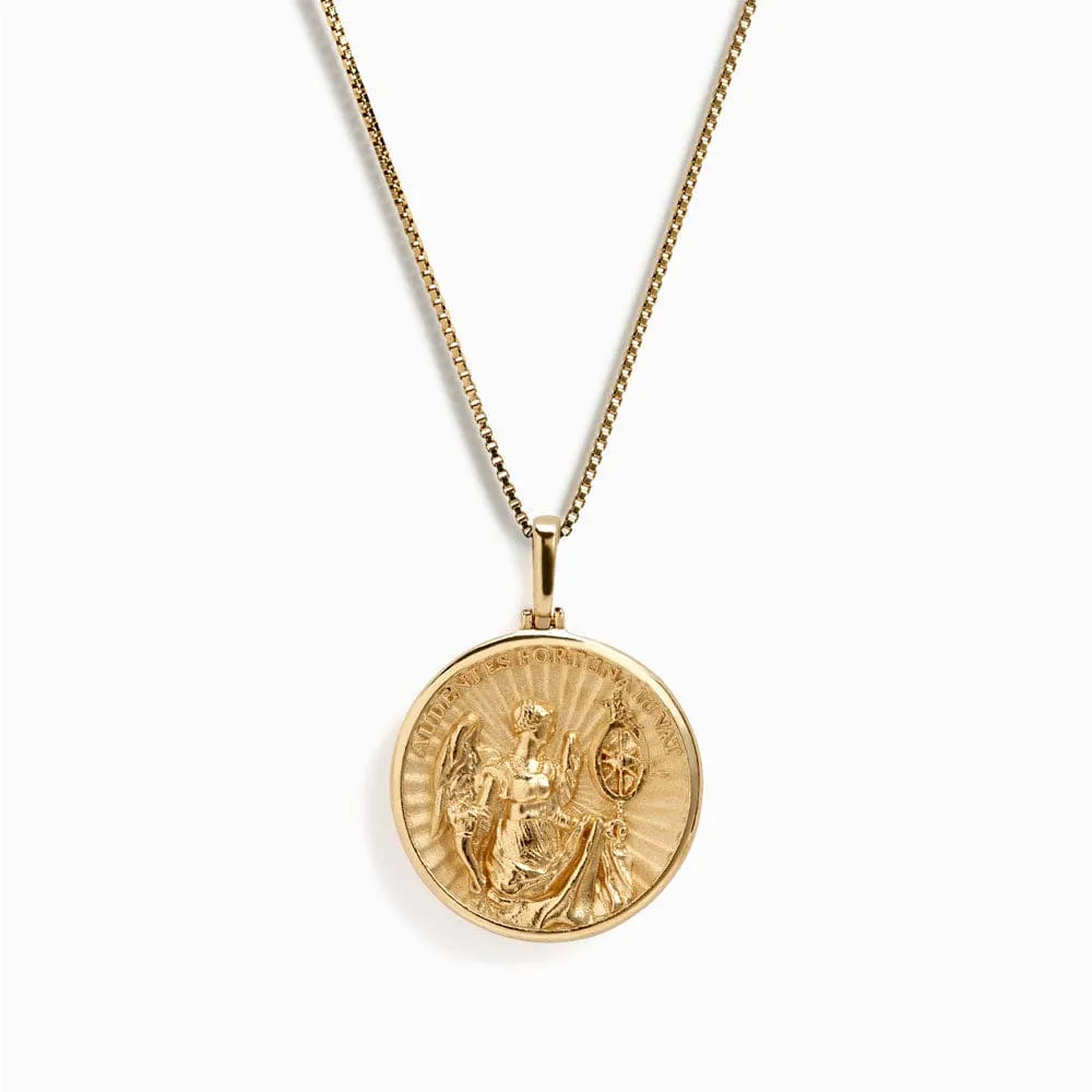 Greek Goddess Coin Necklace