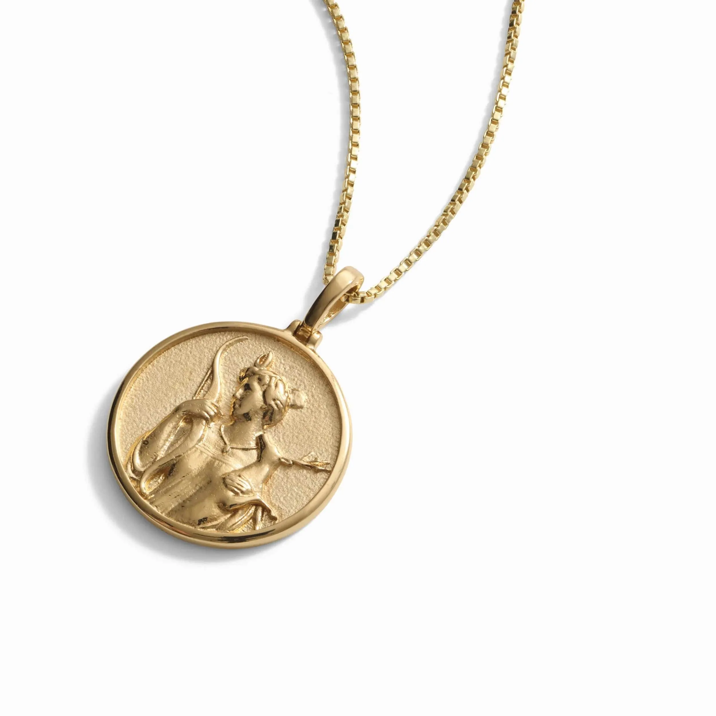 Greek Goddess Coin Necklace