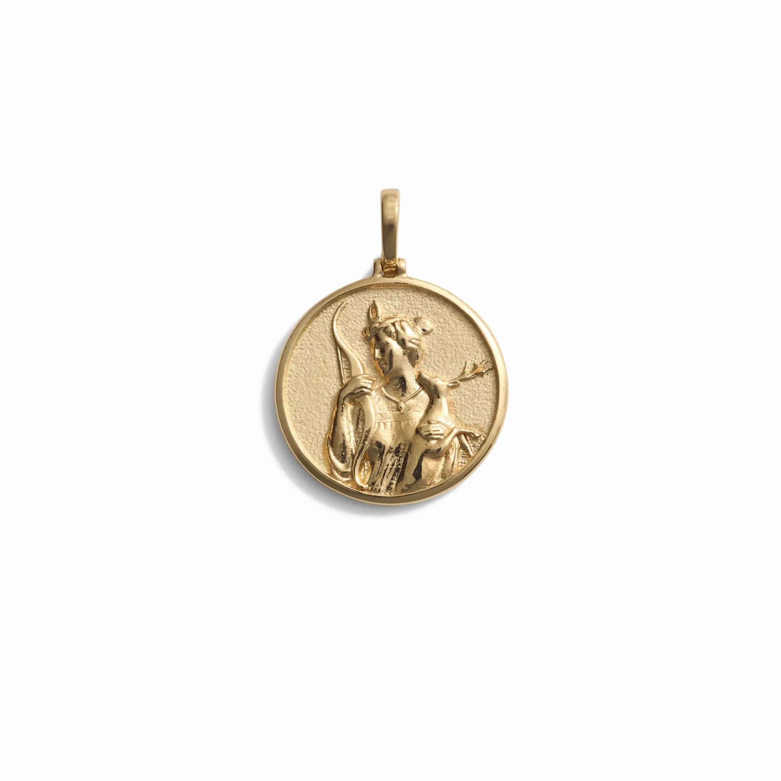 Greek Goddess Coin Pendant