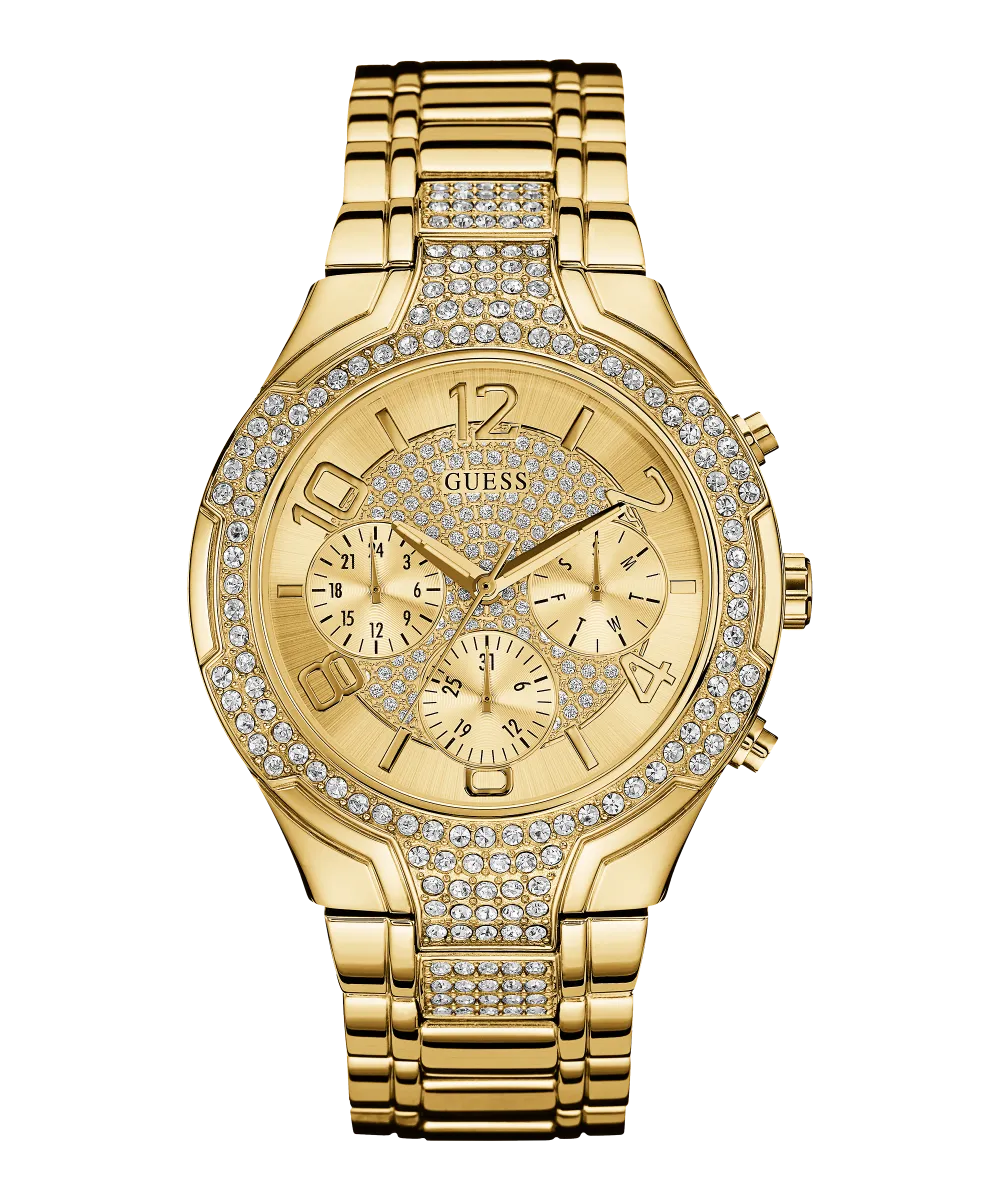 GUESS Ladies Gold Tone Multi-function Watch